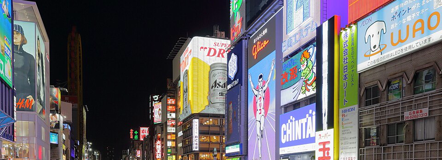 Dotonbori neon signs used for an Osaka photo walk